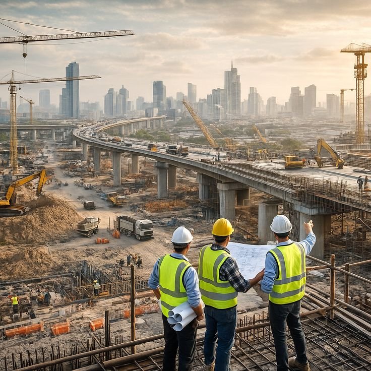 Structures et voiries autour du stade